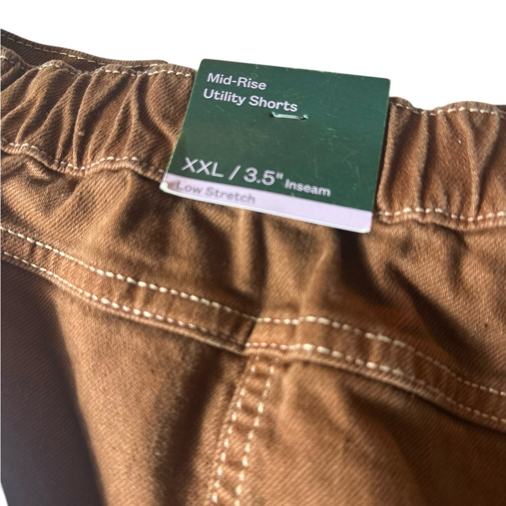 Mid-Rise Utility Shorts Brown - Picture 12 of 16